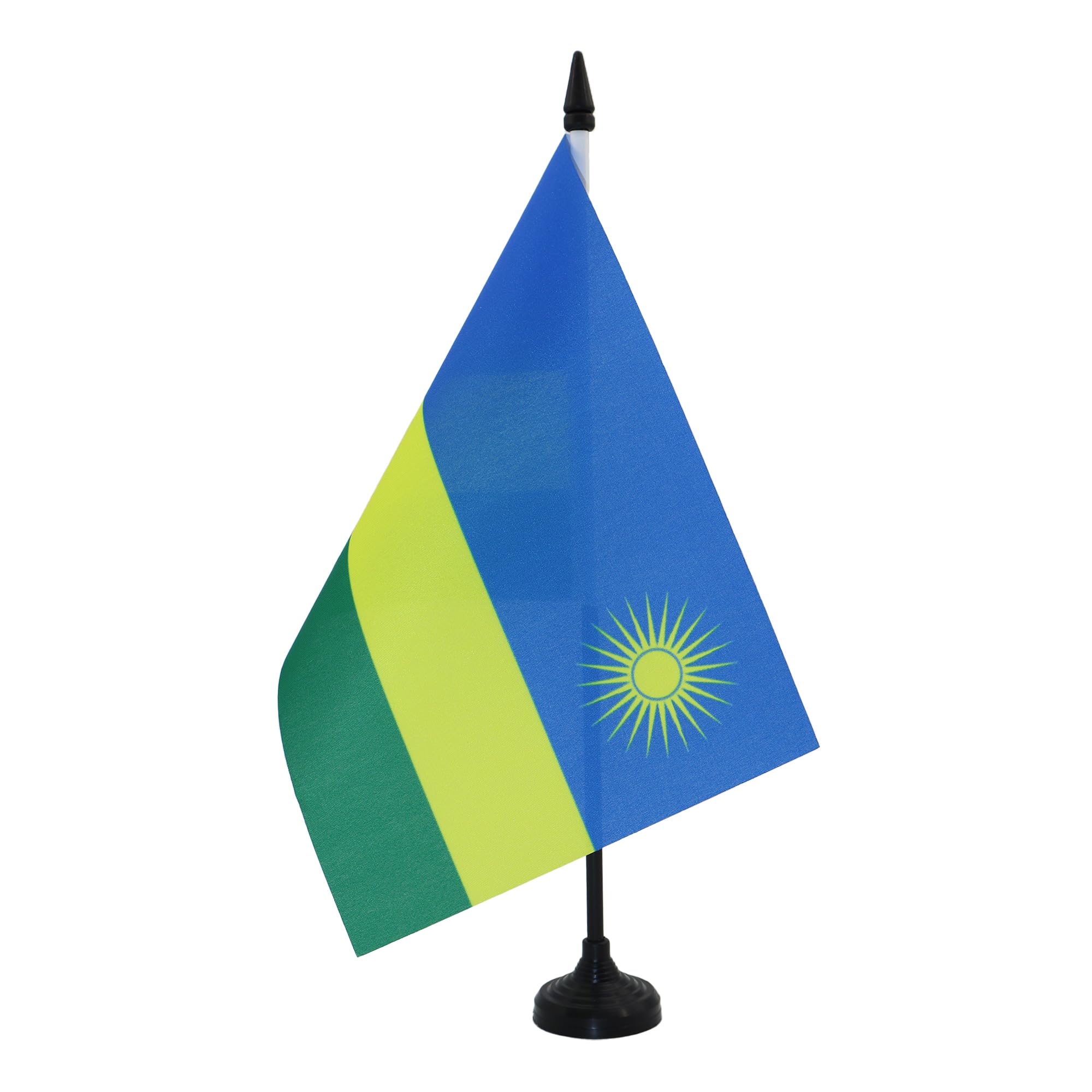 AZ FLAG Rwanda Table Flag 6x8 in 100D Polyester Plastic Base