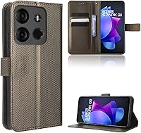 Vista 35 de Case for Honor X7a - Funda de piel sintética con tapa para Honor X7a RKY-LX2, color marrón