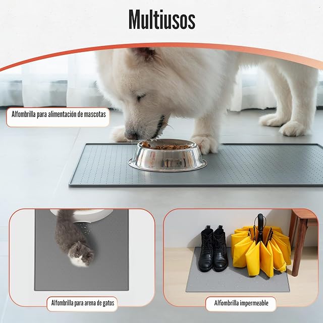 Foto 6 de 8 de Conlun Alfombra Alimentación para Perros,Silicona Alfombrilla para Comedero