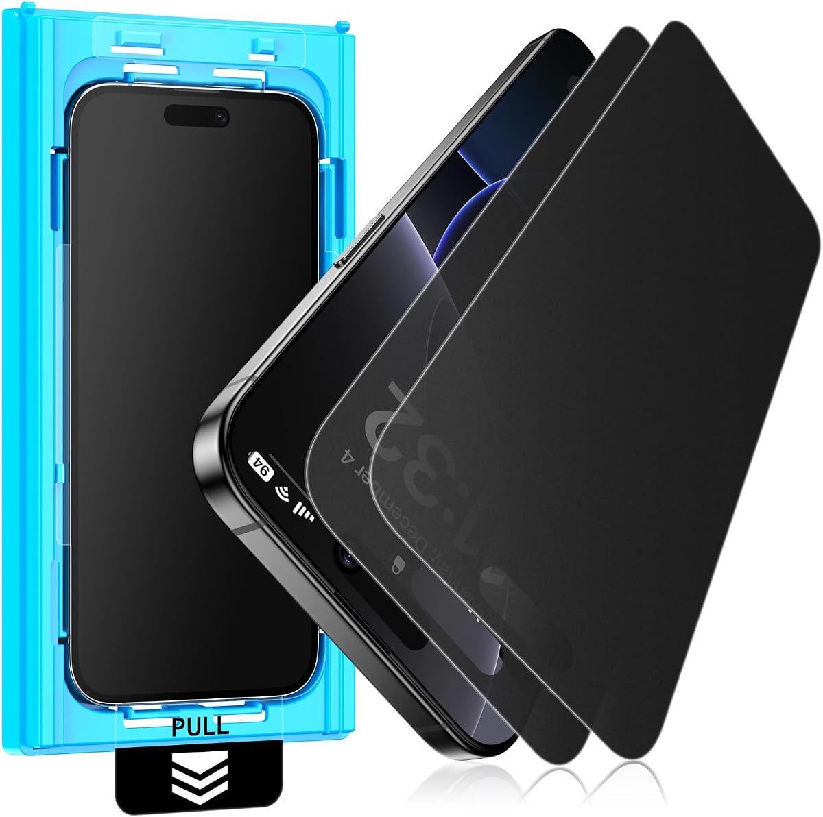 Mothca 2 Pack Matte Privacy Screen Protector for iPhone 17 Pro/ 17/16 Pro, Anti Spy Anti Glare Full Coverage Tempered Glass Film Anti-Fingerprint, 6.3 inch