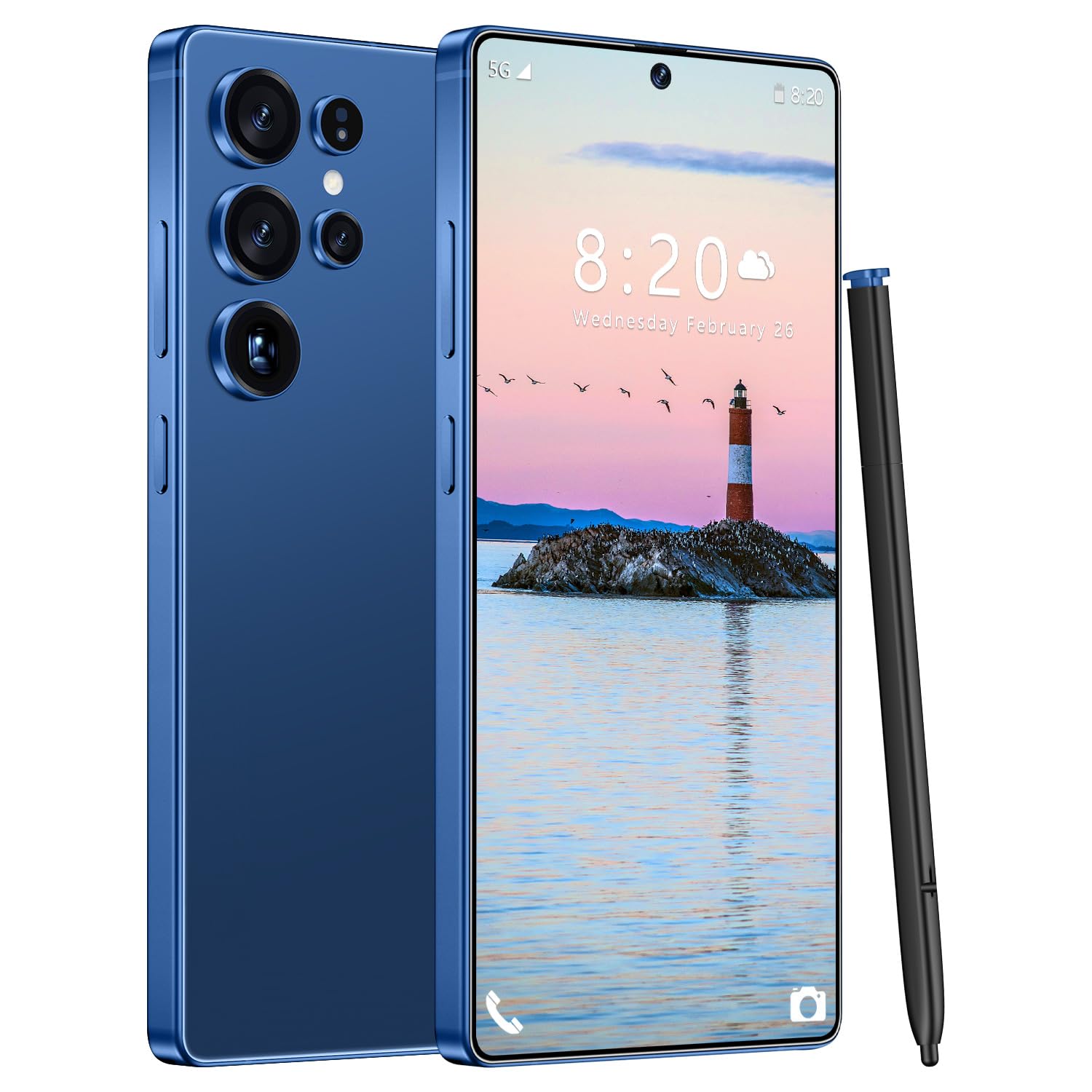 I25 Ultra 5G Unlocked Phones, Built in Pen, 7000mAh Long Battery Life Smartphone, 6.99" HD Screen Unlocked Cell Phone, 16+512GB Phone Android14, Face ID/Fingerprint Lock/Dual SIM/GPS (Deep Blue)