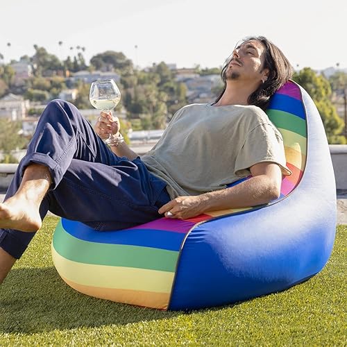 Miniatura 2 de Yogibo Zoola Lounger Pride Edition, puf para exteriores, puf de un solo asiento, LGBTQ, orgullo lésbico, muebles de salón de orgullo gay,