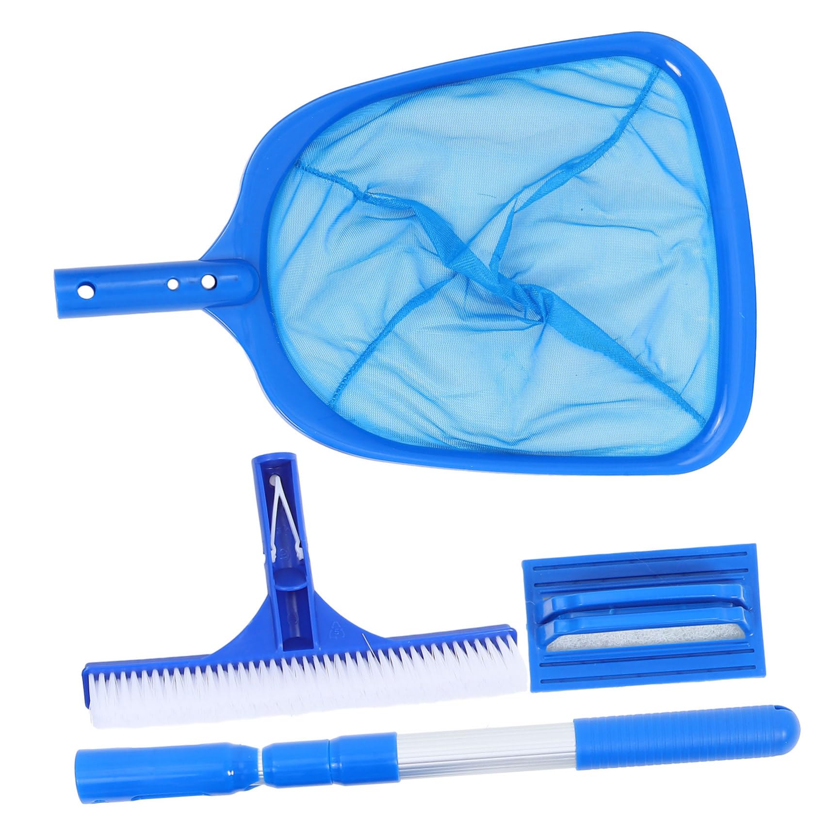 Milisten Effizientes Reinigungsset mit Bodensauger Pool Skimmer Verstellbarer Aluminiumstange und Leichtem Nylongriff für Gründliche Reinigung von Privaten Pools
