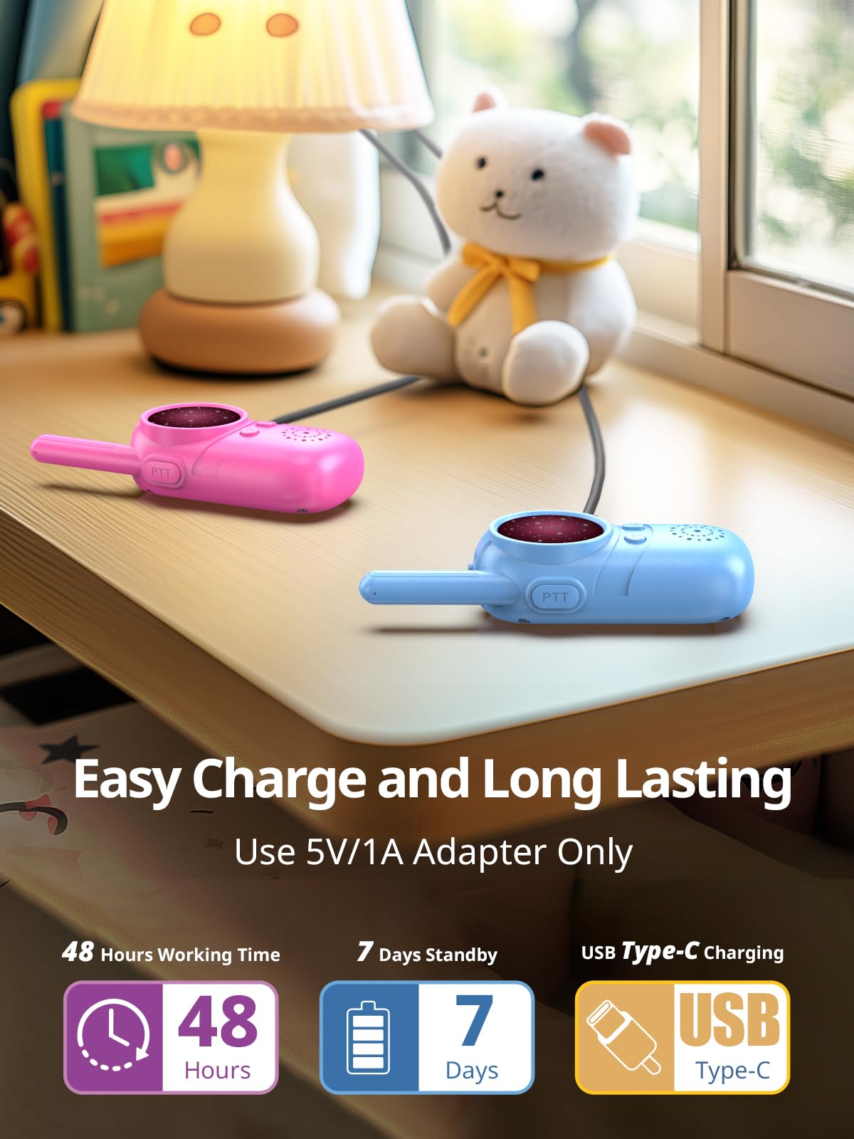 Inspireyes Walkie-Talkies für Kinder, Spielzeug für Kleinkinder, 2er-Pack Geburtstagsgeschenke für Jungen von 3 bis 8 Jahren, Indoor- und Outdoor-Spiele