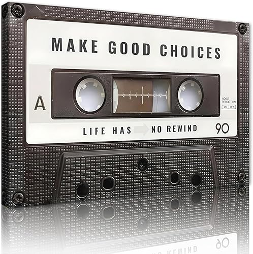 Yeesjoee Lienzo inspirador para oficina, arte de pared, cinta de cassette retro, decoración de música, pintura de radio, para dormitorio, sala de disponible en Yaxa Costa Rica