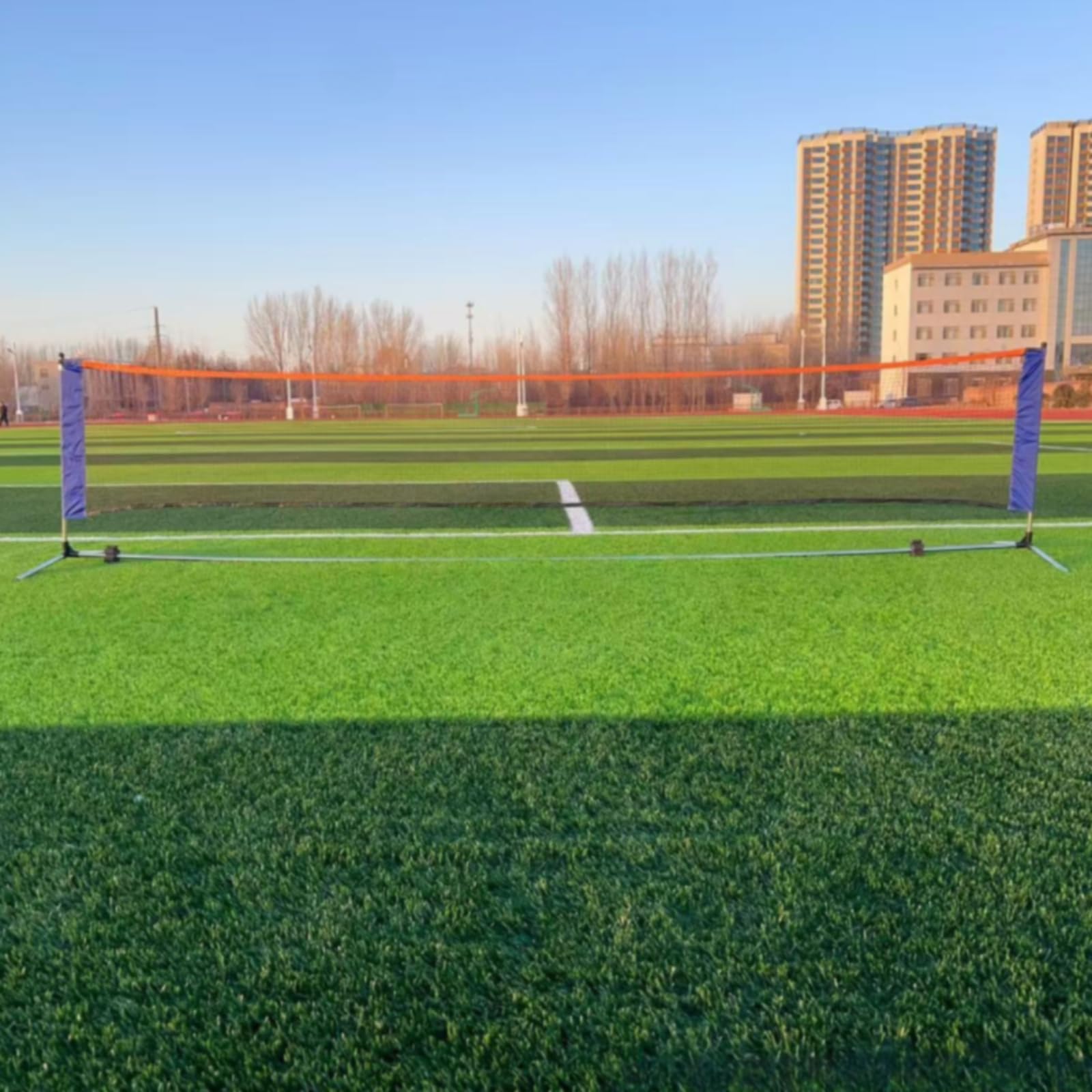 Rete Sportiva Portatile Rete Allenamento Rete Pratica Rete Paracolpi Struttura in Acciaio Inossidabile con Piedini Stabilizzatori E Angoli Imbottiti