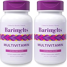 BariMelts Multivitamin, 120 Fast-Dissolving Tablets 2-Month Supply, Sugar-Free Bariatric Multivitamin for Women, Natural Fruit Flavor