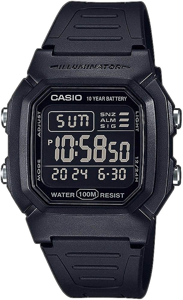 Casio Collection Unisex Digital Watch, Black, Black