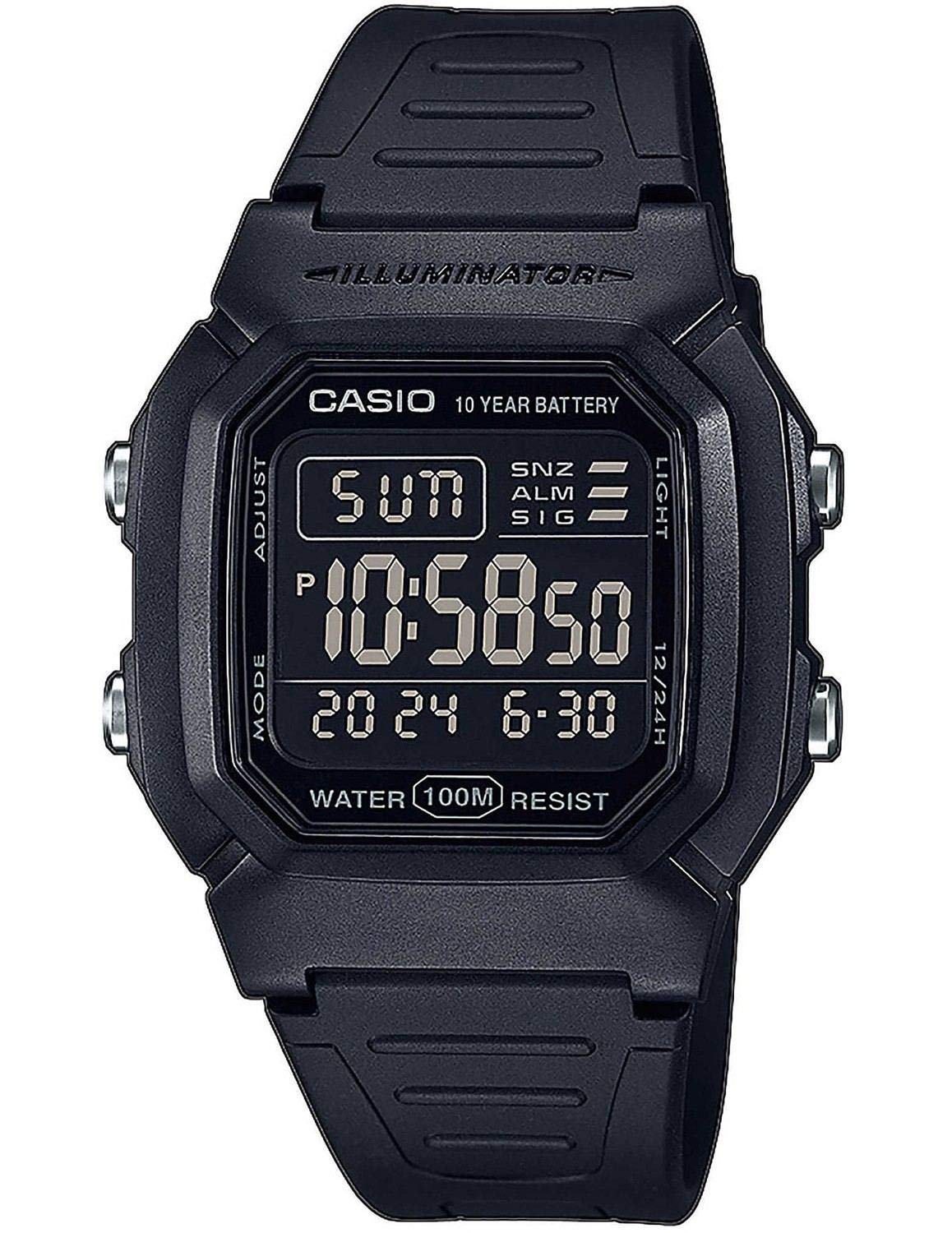 Casio Men's Digitaal Watch W-800H-1AVES – Quartz – Waterproof – Plastic Strap – Zwart 1000230 - Image 3
