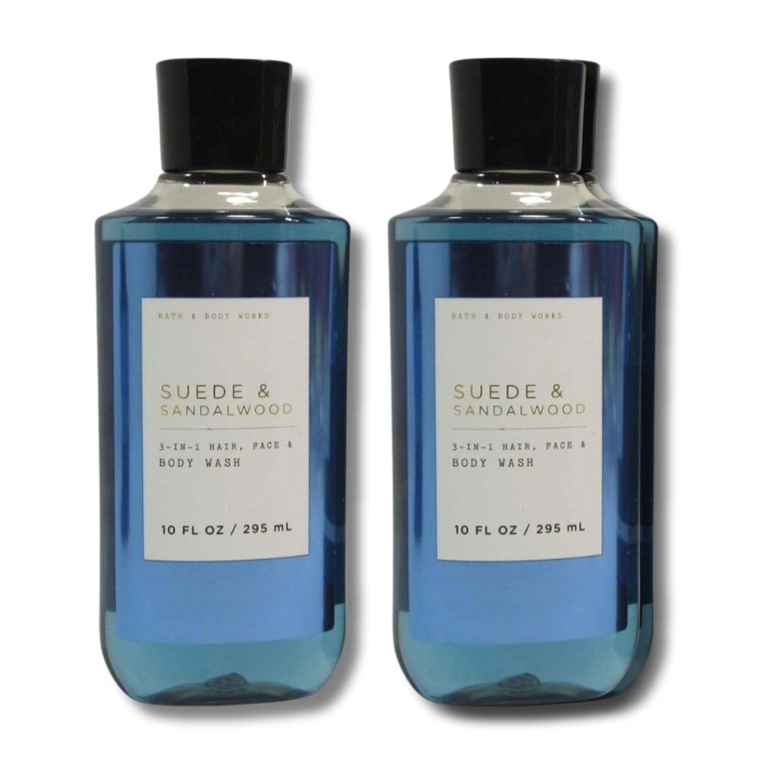 Bath & Body Works Shower Gel Gift Set 10oz Each Pack of 2 (Suede and Sandalwood)