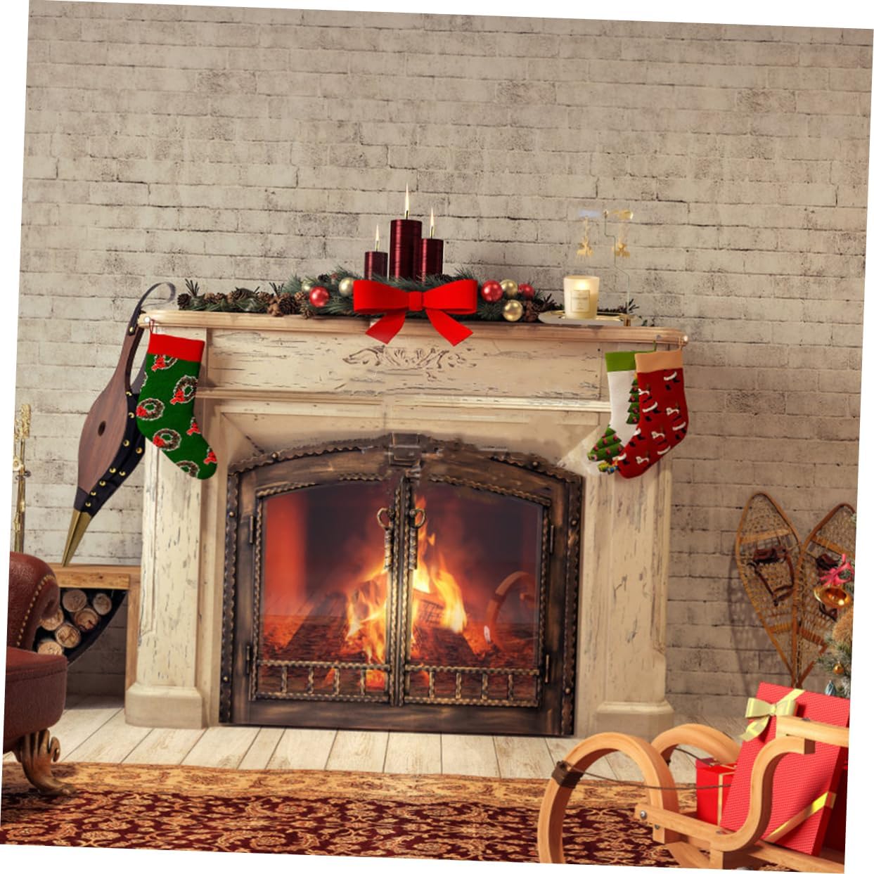 1set Christmas Elk Tray Revolving Candle Holder Creative Handicraft for Holiday Table Decor Elegant Centerpiece for Festive Celebrations and Home Decorations