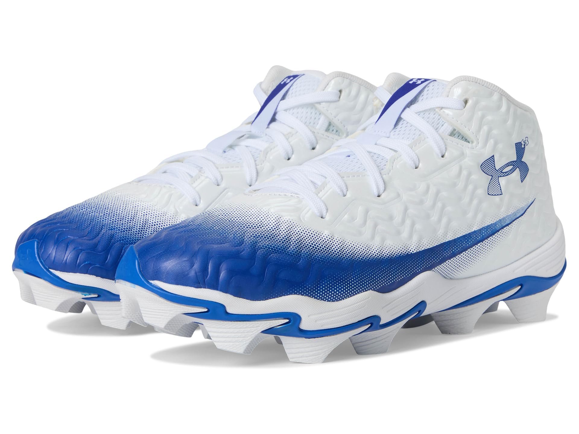 Under Armour Boys' Spotlight Hammer RM JR, (102) White/Royal/Royal, 11, US