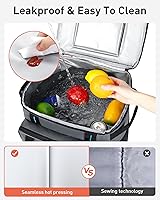 Vista 5 de TOURIT 30L/50-Can Cooler with Wheels - 16Hrs Ice Retention Rolling Cooler with Retractable Handle & Oversized All-Terrain Tires, PU-Coated