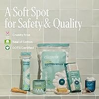 Vista 5 de Cliganic Bolas de algodón orgánico súper jumbo (100 unidades), hipoalergénicas, absorbentes, de tamaño grande, 100% puro (el embalaje puede variar)