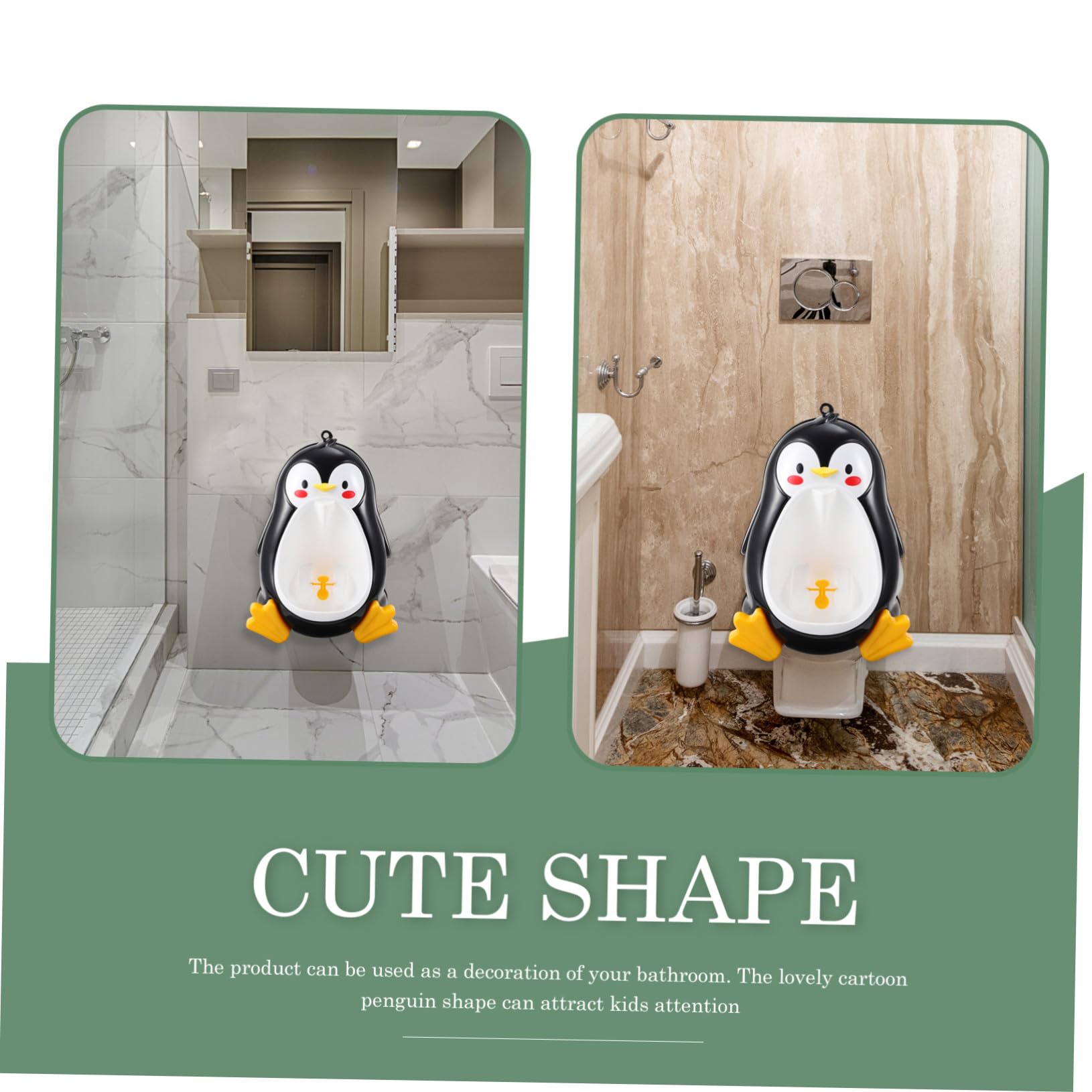 Orinal Infantil Forma de Pingüino de Pie, Negro, Pp