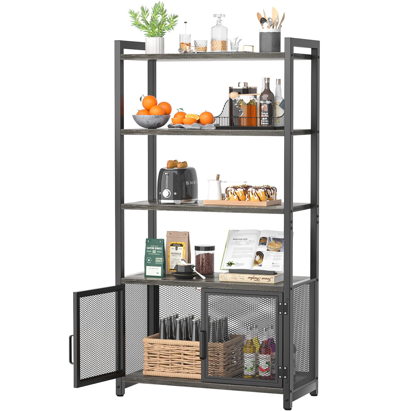 Buy Armocity Storage with 2 Doors and 5 Shelves, Kitchen Pantry Storage Floor