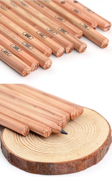 Artist Sketch Pencil Drawing Pencils Set, 12 Piece, Sketching Pencils 3H, 2H, H, HB, 2B, 3B, 4B, 5B, 6B, 7B, 8B, 9B Graphite Pencils for Master level Artist