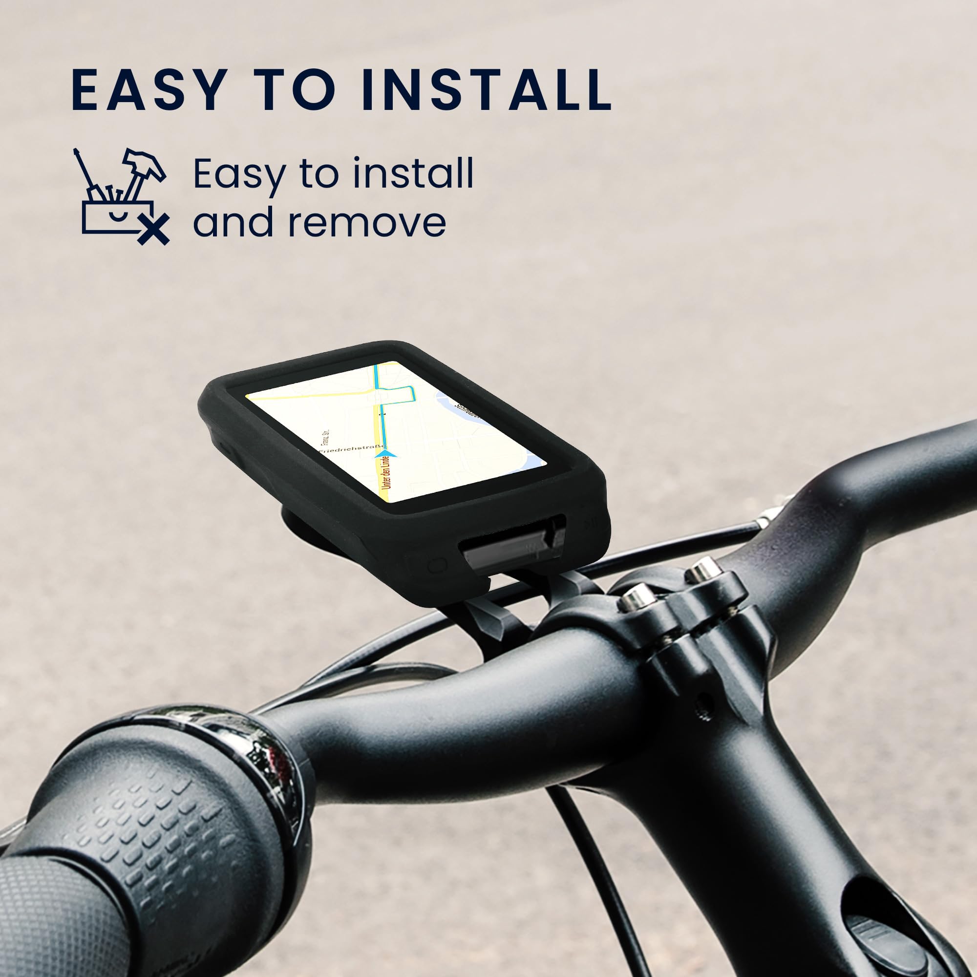 kwmobile Etui kompatybilne z IGPSPORT BiNavi Air – silikonowe etui na rower GPS – czarne