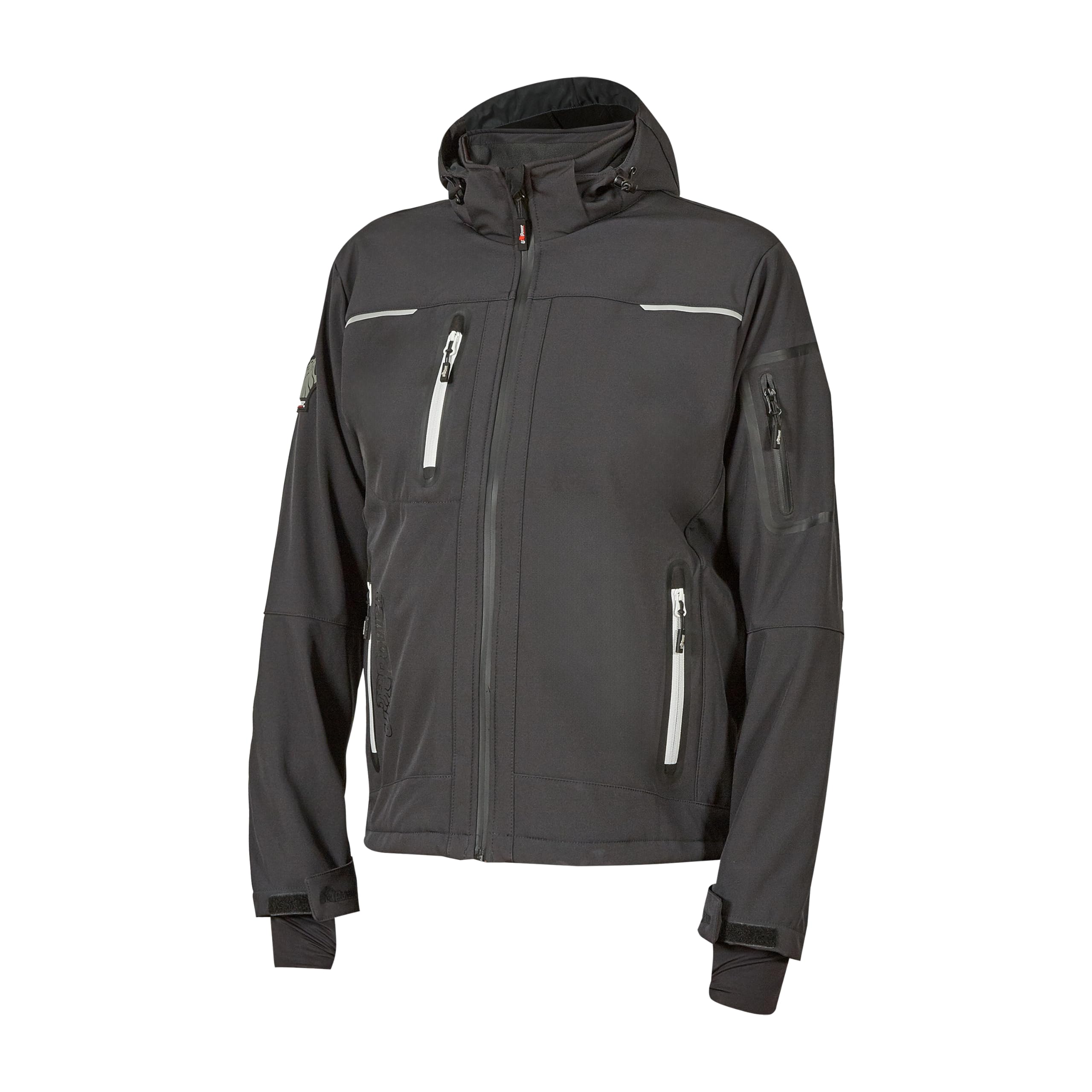 U-Power FU187AG Linea FUTURE model SPACE kurtka softshell z membraną U-Tex, 96% poliester/4% elastan, szary asfalt, rozmiar 3XL