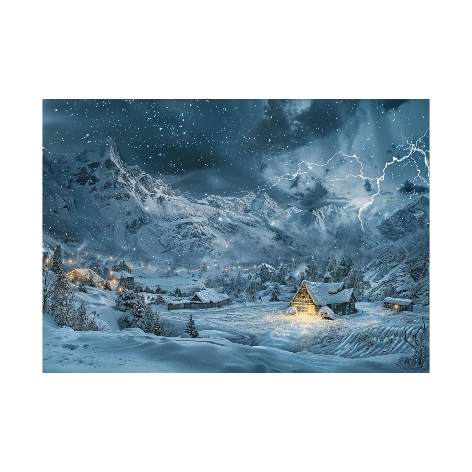 Tableaux decoration murale salon 70x90cm toile paysage abstrait moderne - 6
