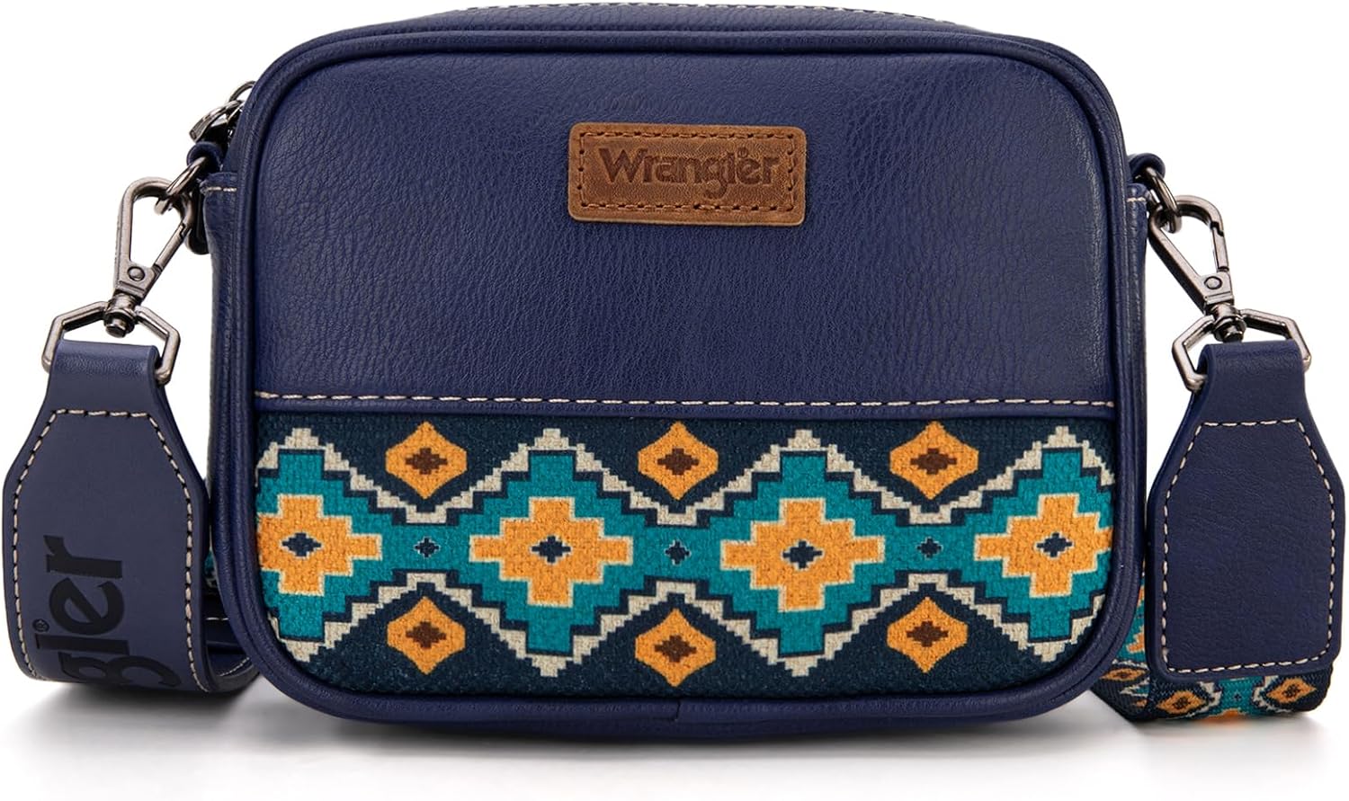 Wrangler Small Crossbody Bags for Women Aztec Mini Purses with Guitar Strap | with Guitar Strap
