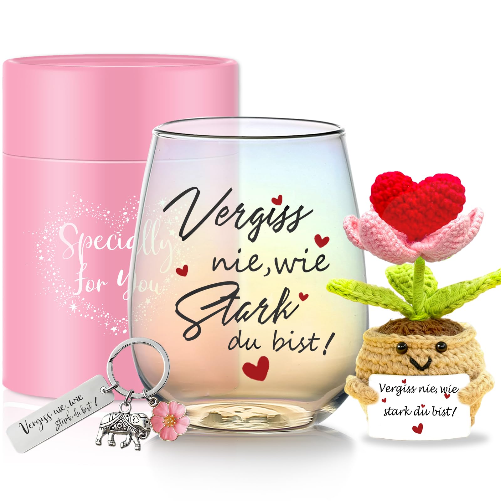 Geschenke für Frauen Freundin Weingläser Beste Freundin Freundinnen Mutmacher Gute Besserung Geschenke Weihnachtsgeschenke Geburtstagsgeschenk für Frauen,Mama,Freund,Schwester,Kollegin Gin Gläser