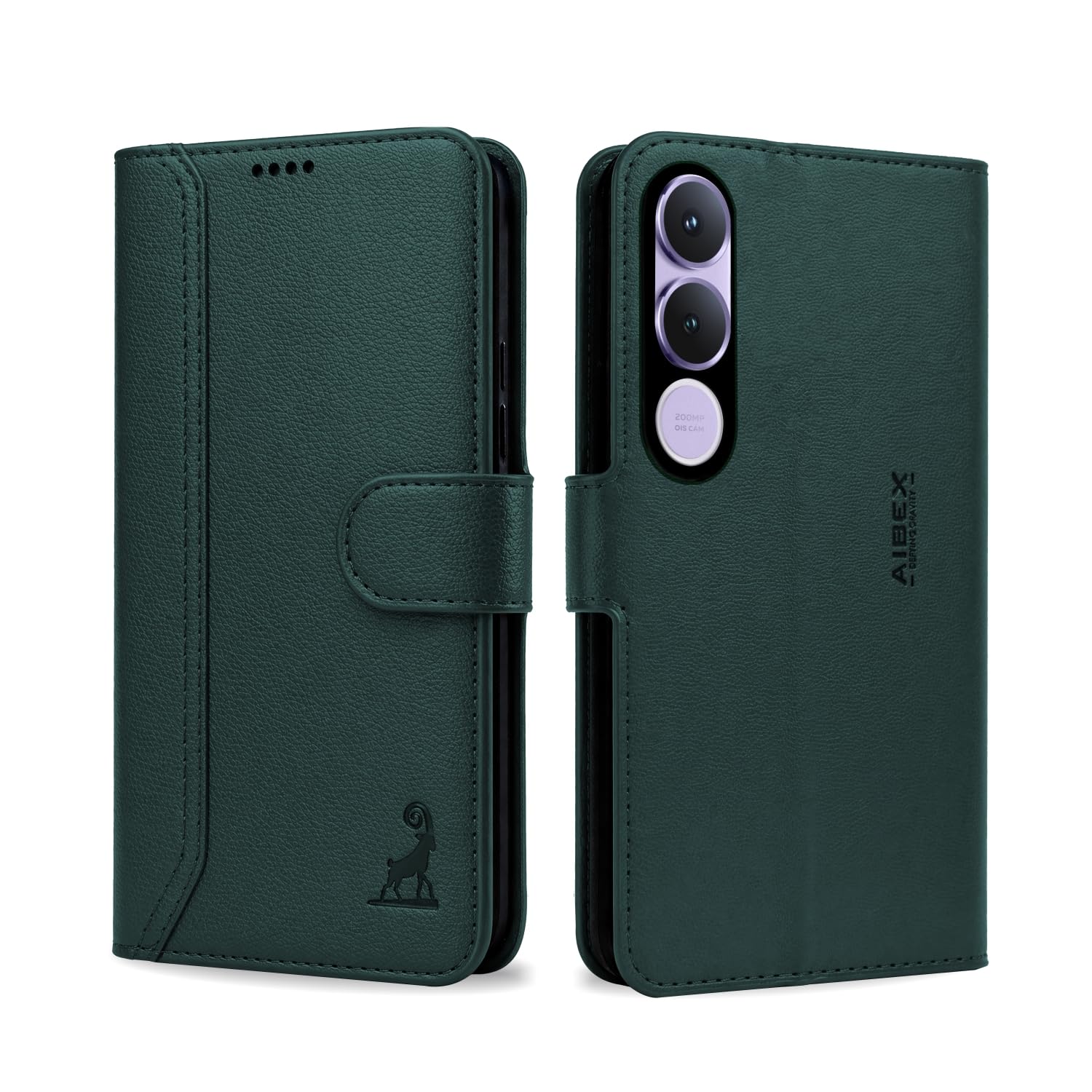 AIBEX® Compatible for Motorola Egde 70 Fusion 5G Flip Cover Leather Finish | Inside TPU with Card Pockets | Wallet Stand | Complete Protection Flip Case Green — Amazon image 16