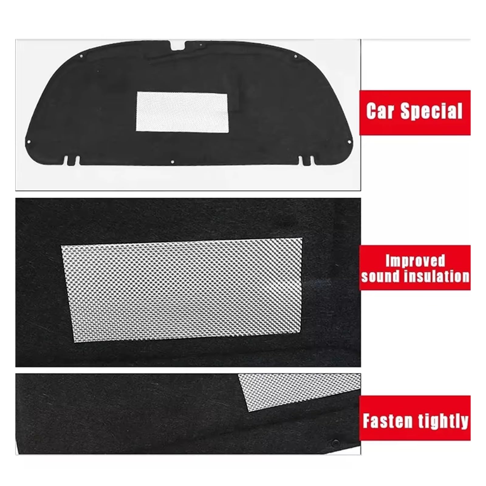 Per Toyota Per Corolla 2007-2013 Auto Motore Anteriore Insonorizzate Cotone Singolo Foglio Alluminio Isolamento Acustico Pad Zerbino Insonorizzazione vano motore
