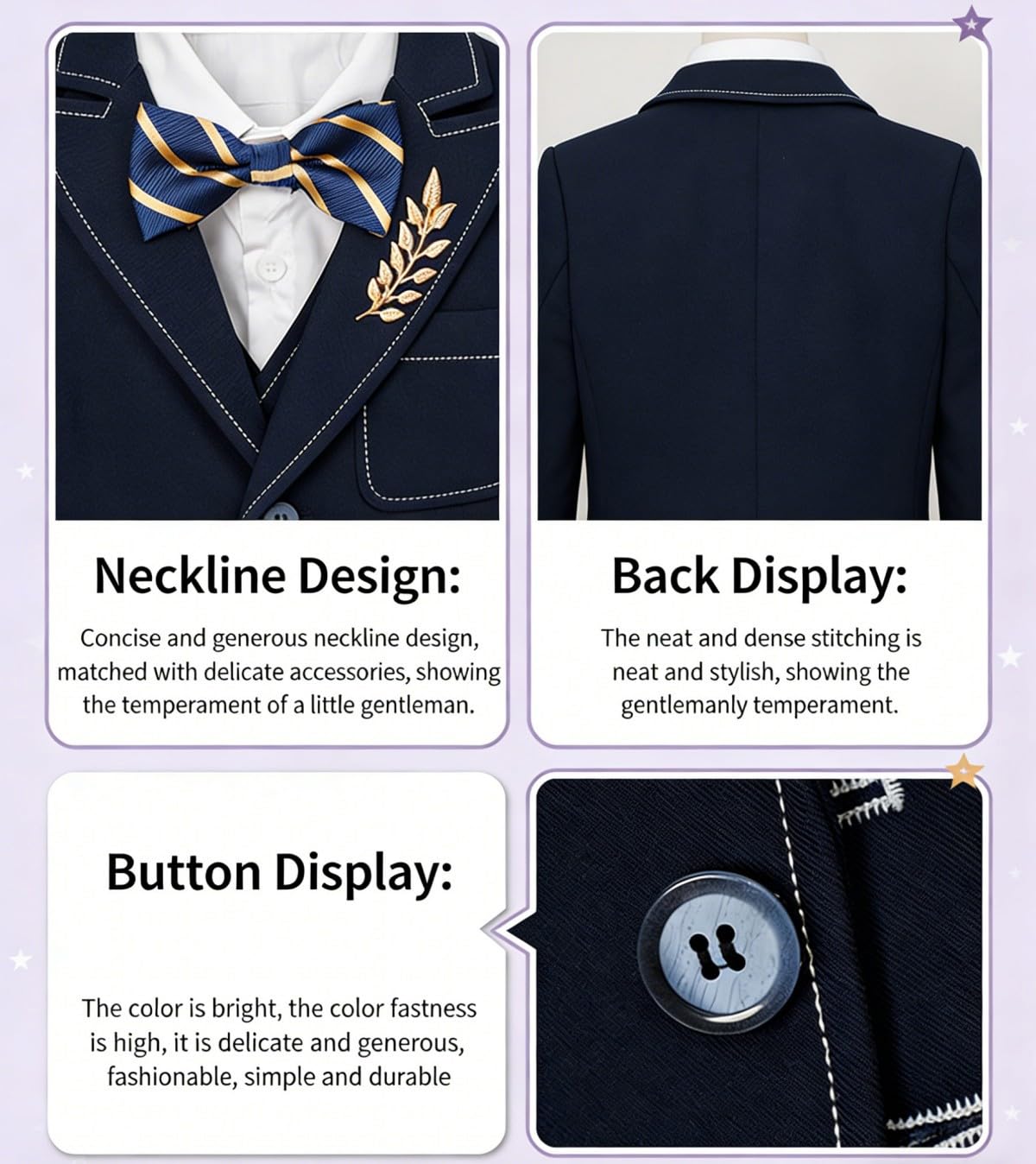 Anzug-Set für Jungen, schmale Passform, für Kleinkinder, für Teenager, Jungen, formelle Kleidung, spitzes Revers, Hochzeitsoutfit