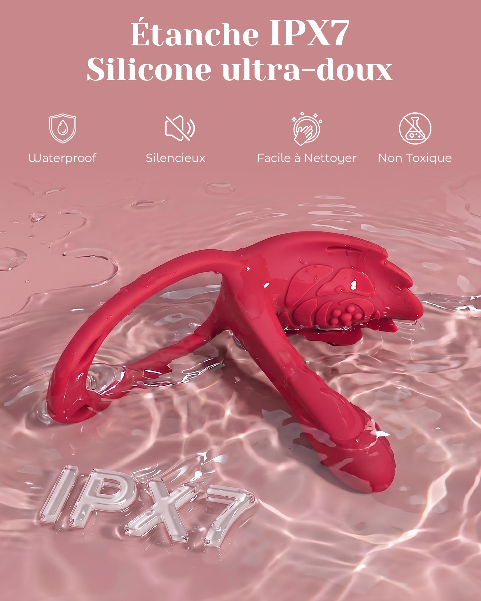 Sextoyse Couple Plaisir à Distance Puissant Vibrant Mains Libres Sex Toys | 9 Modes Portable Télécommande Vibromasseur Clitoridien 3 en 1, Vibromasseurs Feminin Sextoy, Gode Femme Sex Vibro-masseur