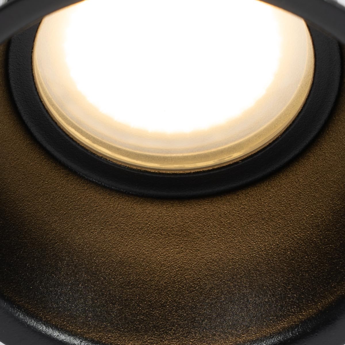 Qazqa Moderno Set de 12 focos empotrables negros GU10 50 mm IP44 - Dept Aluminio Redonda Adecuado para LED Max. 12 x 50 Watt
