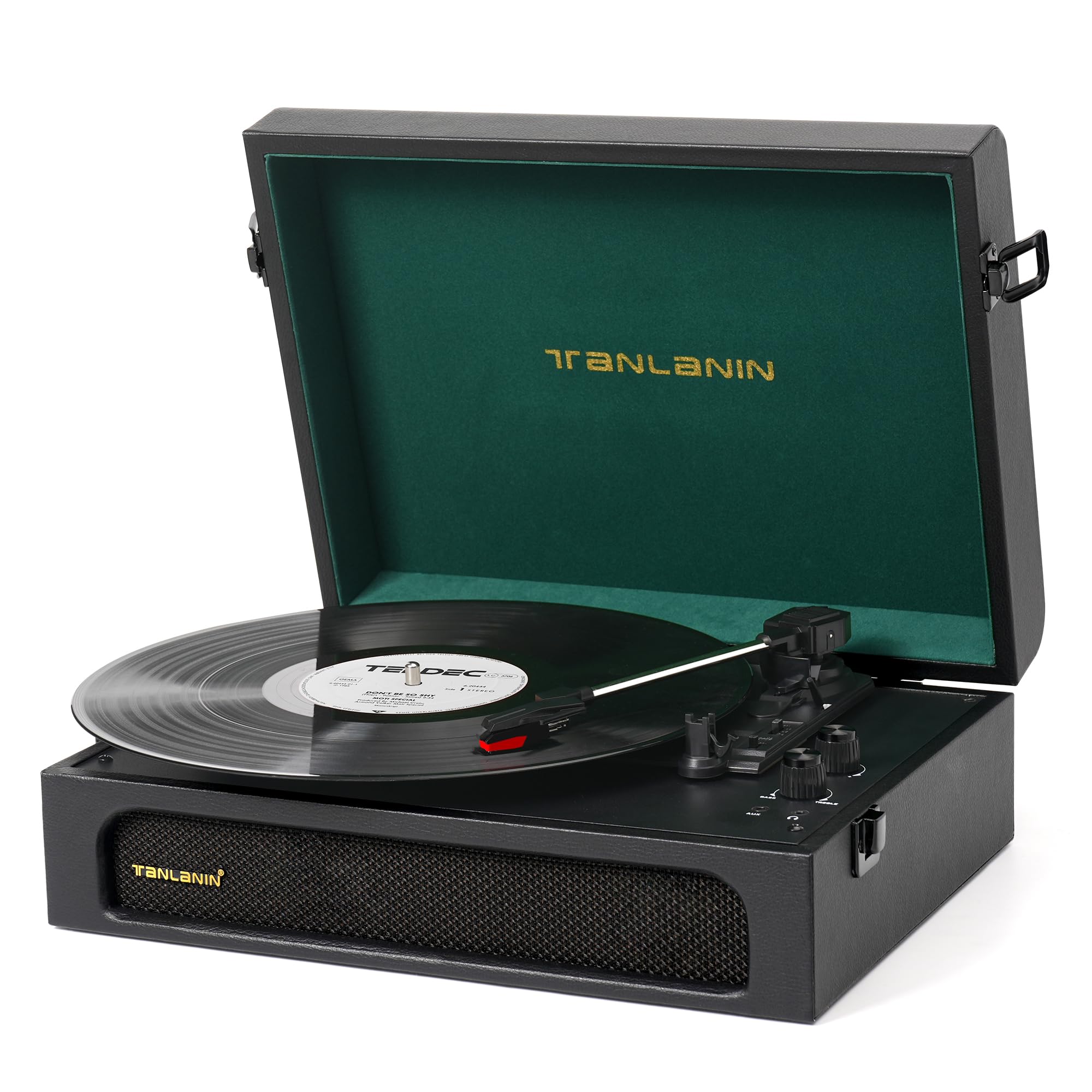 Tourne-disque vinyle avec gain de basses et aigus réglable Bluetooth - 8