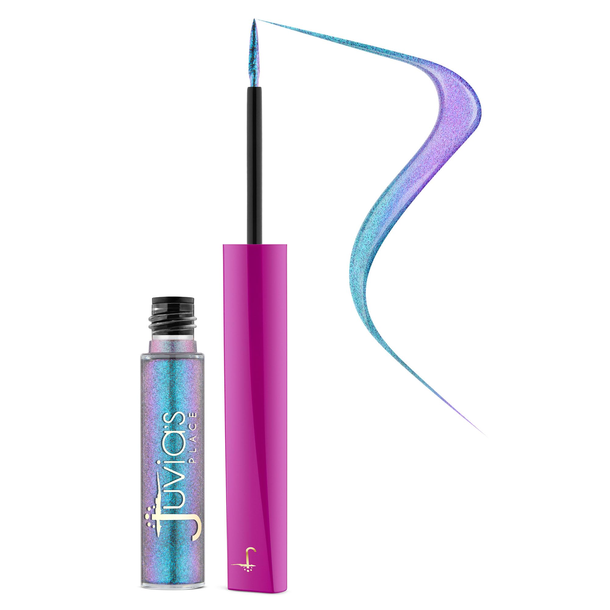 Juvia's Place Afrogalactic Glitter Liner Metaverse - Glitter Liner Liquid, Waterproof Liner, Multi-Dimensional Gel Liner, Metallic Liquid Liner, Holographic Liner, Iridescent Liner