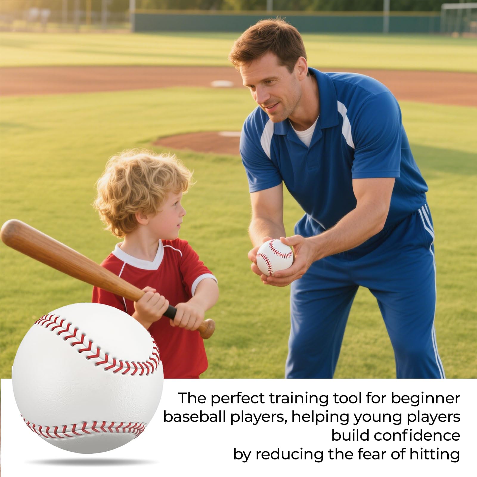 Confezione da 4 palle da baseball standard da 22,9 cm, palline da allenamento e da gioco, palline da baseball per sport all'aria aperta per giovani e adulti.