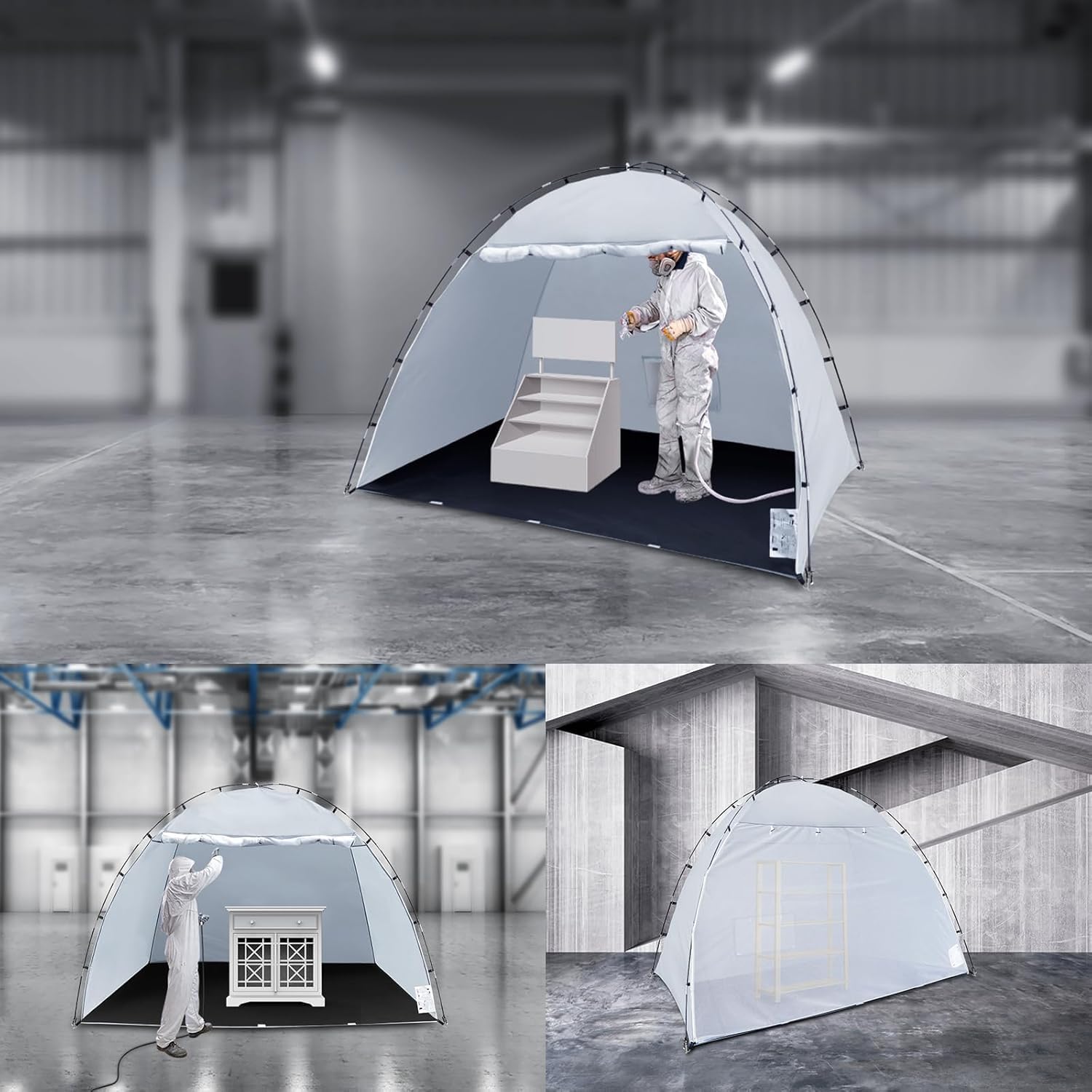 Carpa portátil para Cabina de Pintura, 300 x 183 x 200 cm, para Muebles, Refugio para Pintura en Aerosol DIY