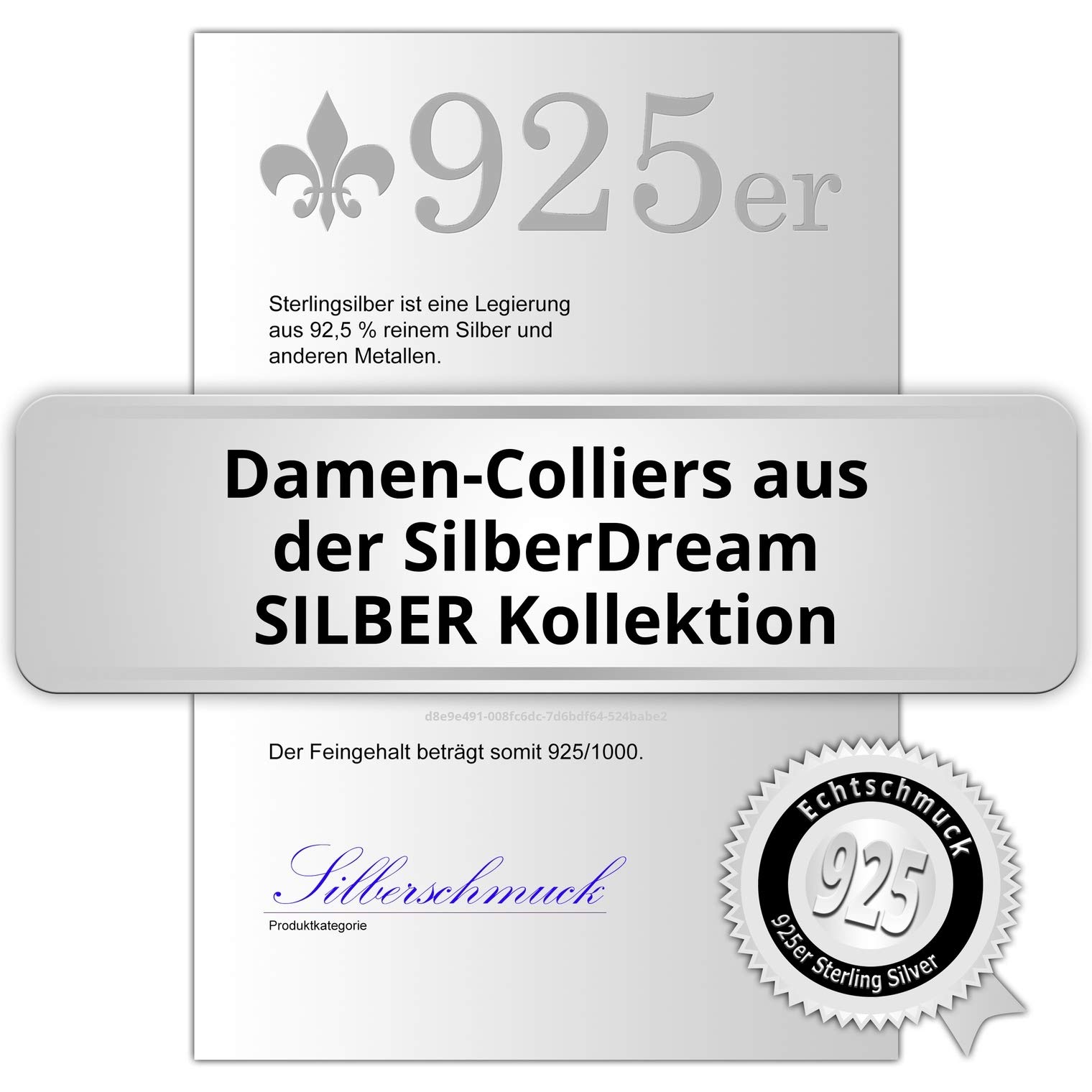 SilberDream Kolia 90 cm srebro 925 pozłacane biżuteria srebrna róża D3SDK2369E srebro, złota biżuteria na szyję dla kobiet, Srebro szterlingowe srebro wysokiej próby Różowe złoto próby 333