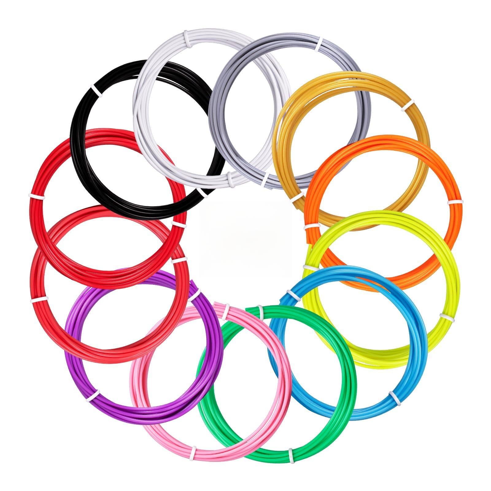 Kretrum 18 Colors PLA Filament for 3D Pen 1.75mm 3D Printing Compatible with MYNT3D SCRIB3D NO Fit Filapen Any Color 3M Total 236ft-image-17