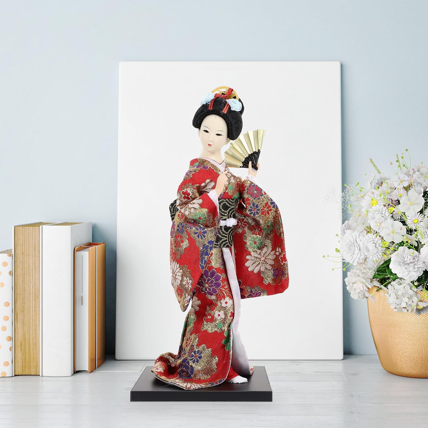 VOSAREA 12 Inch Geisha Kimono Doll Japanese Geisha Doll Traditional Beautiful Maiko Japanese Girl Desktop Ornaments Home Decor