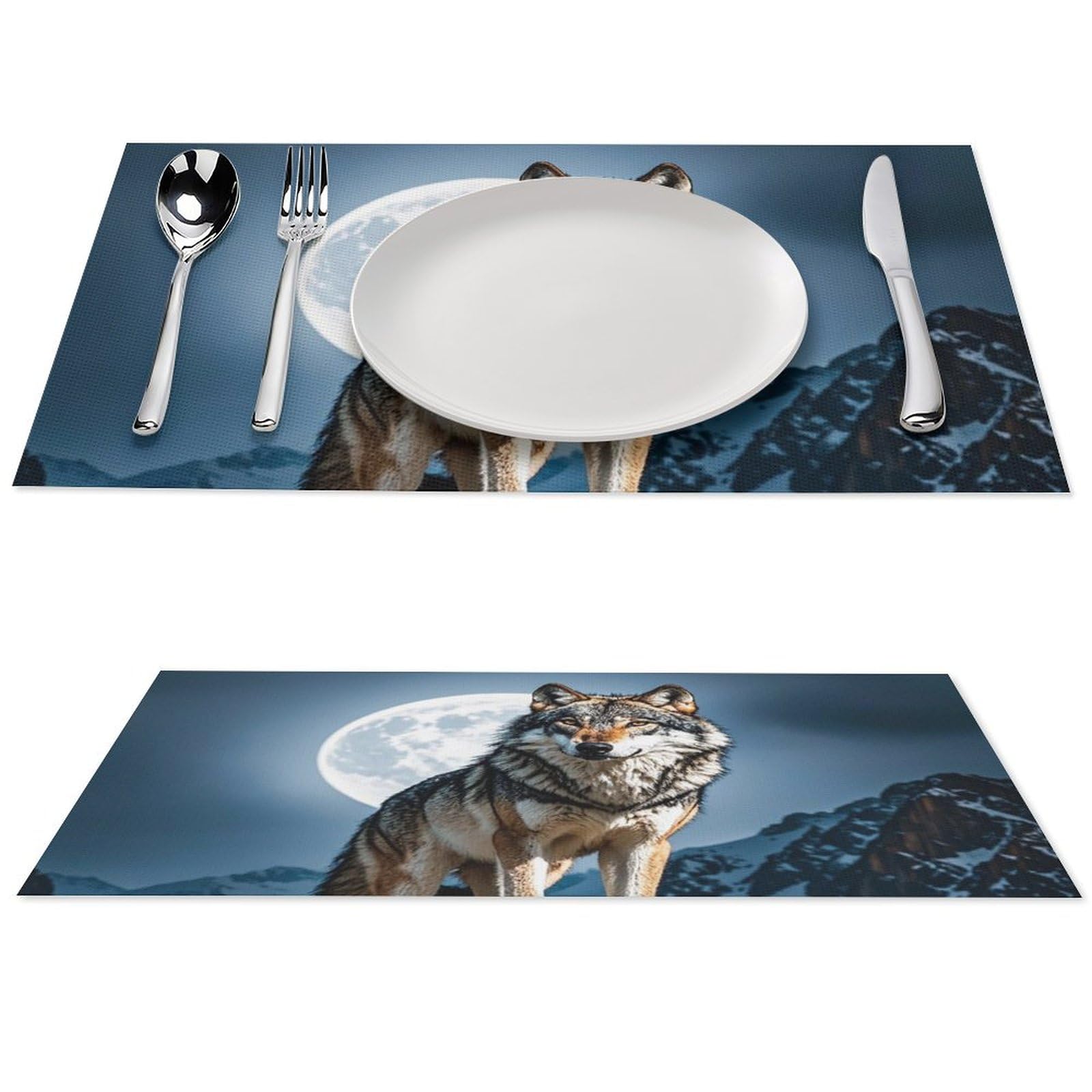 Set de table en PVC de qualité supérieure résistant et lavable en vinyle