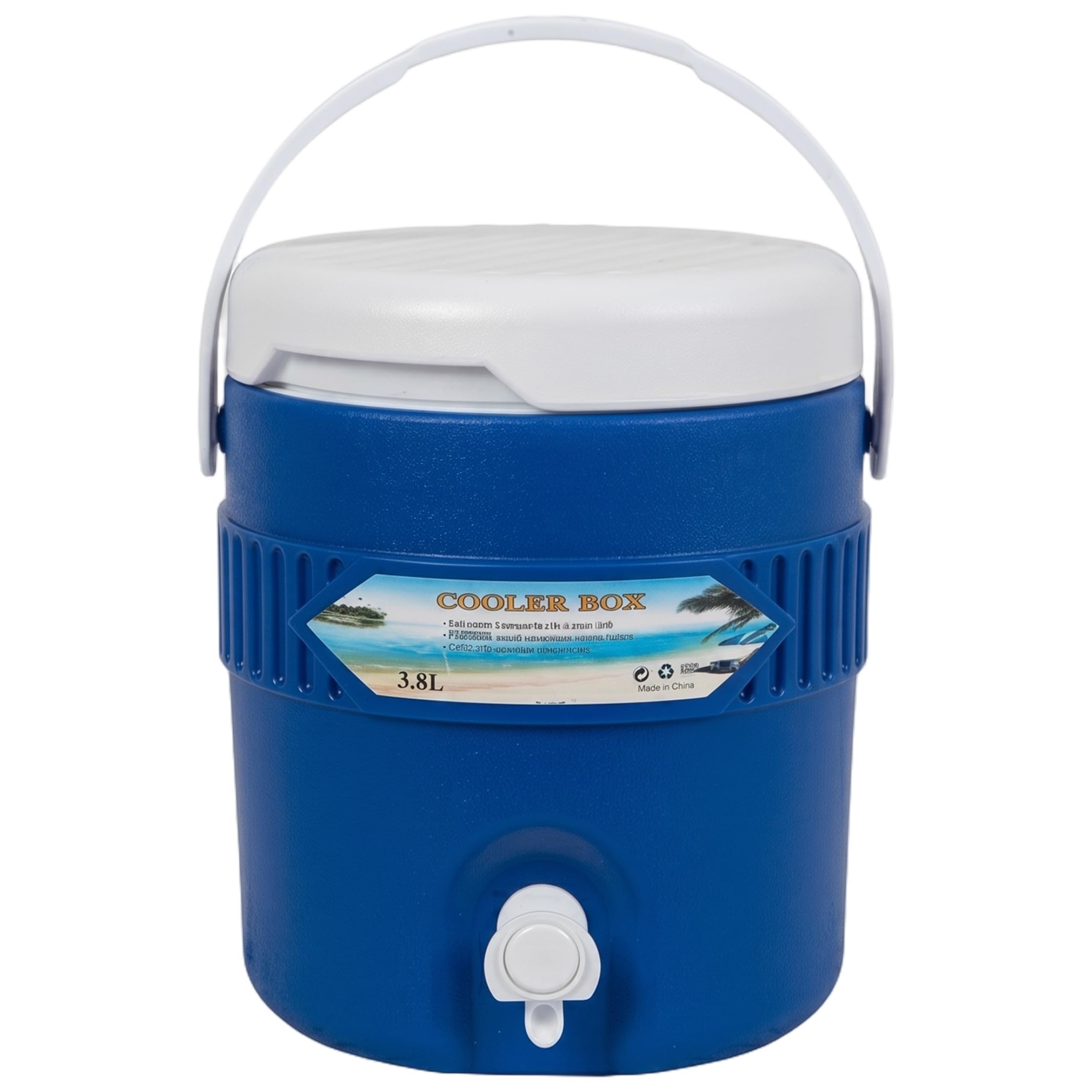 Nukinp Cooler With Spout, 1 Gallon Portable Sports Cooler Water Dispenser, Leakproof Water Jug Coolers With Lid and Handle, Blue