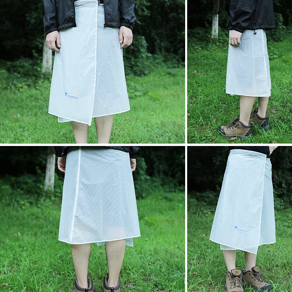 Regenrock,Ultraleichter dünner Regenrock wasserdichte Kilt Regenhose Packable Windschutz Kilt Rock