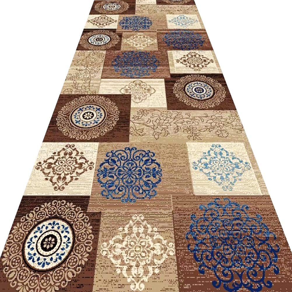 Tapis de couloir lavable imprimé ZRUYI pour entrée d'hôtel et maison en 0.6x5m