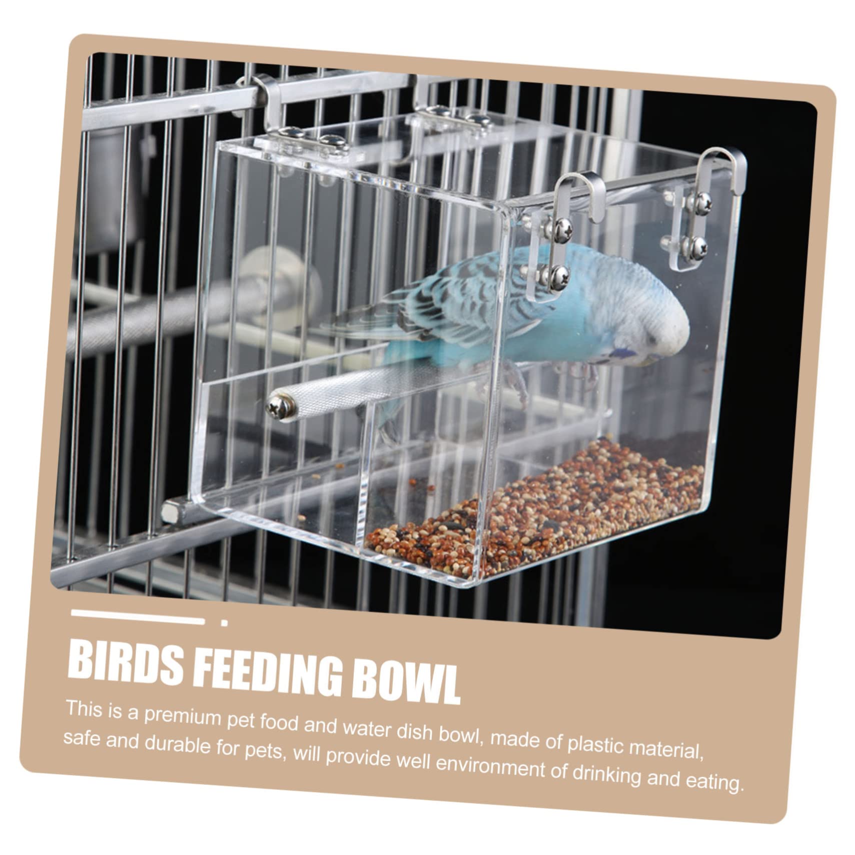 VICASKY Mangeoire pour Oiseaux Automatique Gamelle pour Perroquets Accessoire pour Cage Bol Alimentation pour Oiseaux