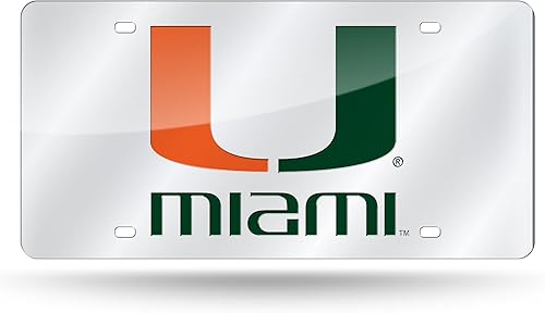 Miniatura 84 de Rico Industries Placa de matrícula de metal con incrustaciones láser de Florida Gators de la NCAA plateado,Alternativo,Negro -,Negro/Plata,Azul,azul