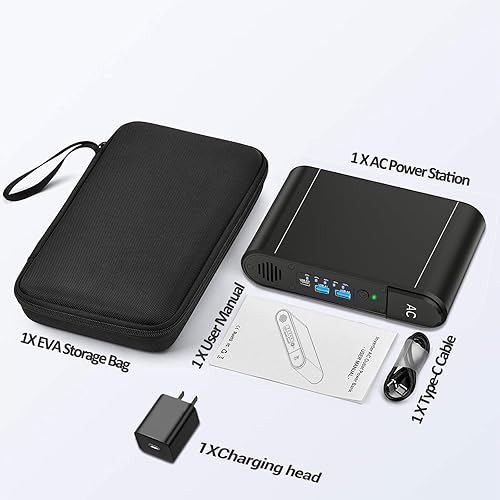 Miniatura 8 de Banco de energía con CA de 150 W, cargador portátil para laptop, batería externa de 31200 mAh para laptop, PD 65 W tipo C, compatible para