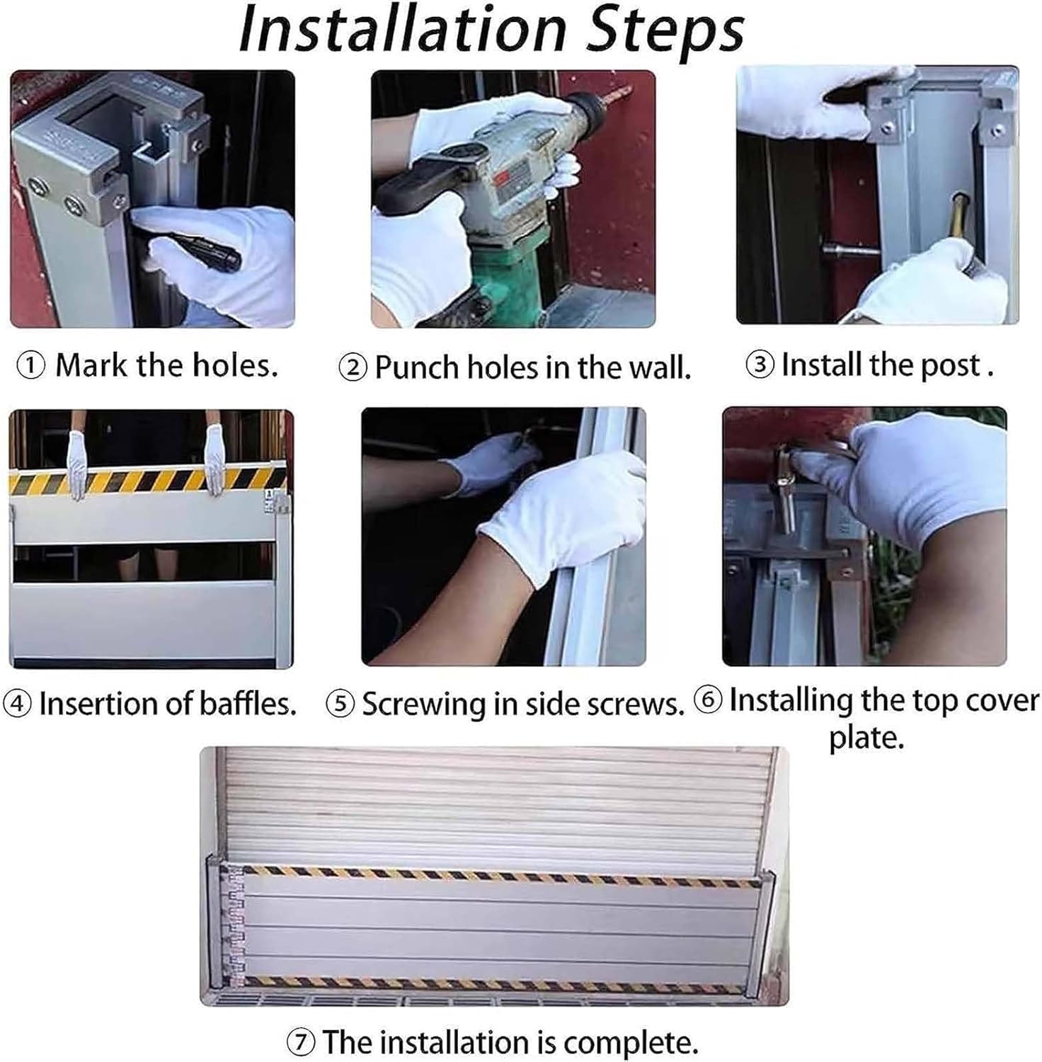 Detachable Flood Barriers for Garage Door/Basement/Outside, Flood Rain Water Baffle with Sealing Rubber Strips, Heavy Duty Aluminum Reusable Flooding Wall(H 2.6ft/80cm,L 2ft/0.6m)