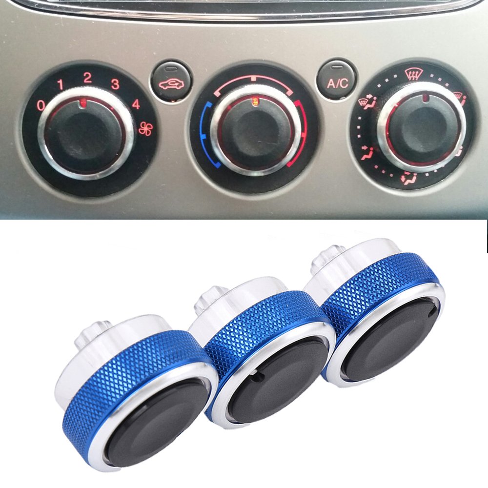 Boomboost Aluminium alloy car air conditioning switch control knob auto button blue