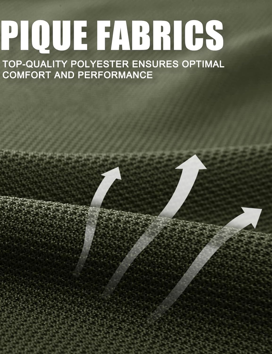 MAGCOMSEN Men's Polo Shirt Quick Dry Performance Short Sleeve Tactical Shirts Pique Jersey Golf Shirt - Image 7