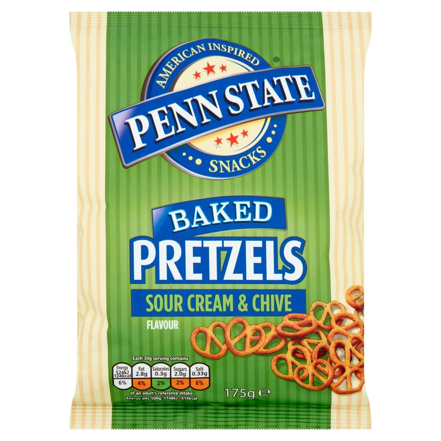 Pen State Sour Cream & Chive Pretzels 175g