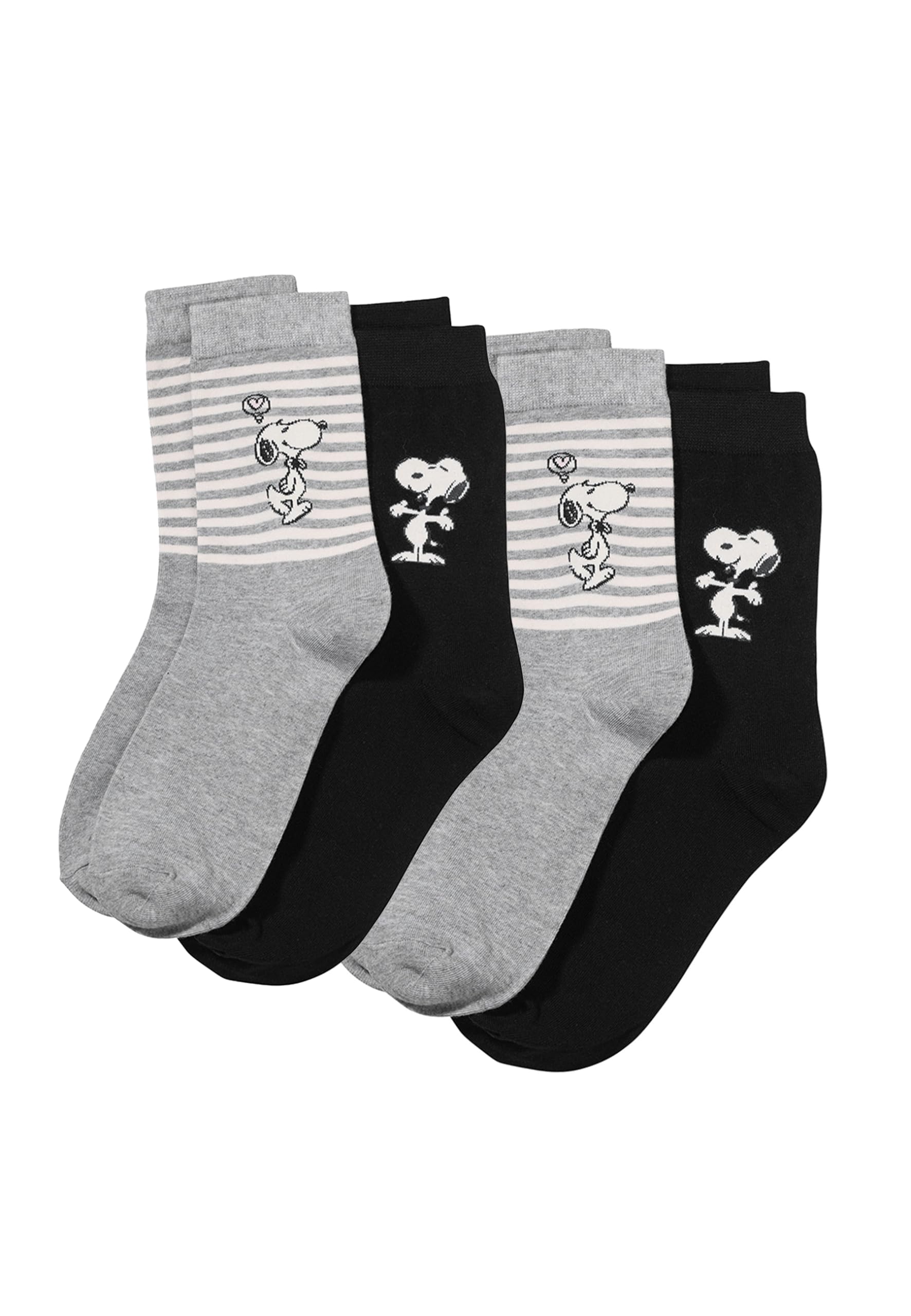 ONOMATO! Peanuts Snoopy Women's Socks Set of 4, multicoloured, 35-38